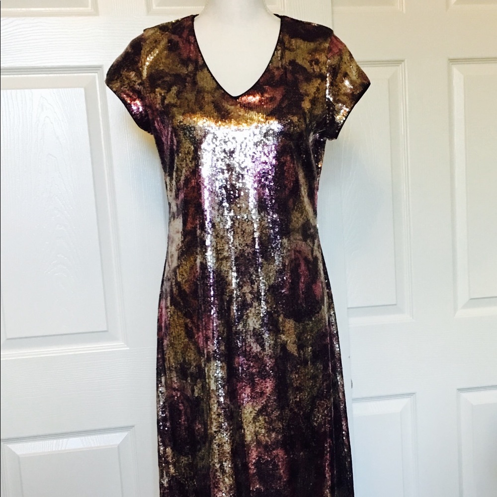 Timeless Naeen Khan Multicolor Sequence Dress